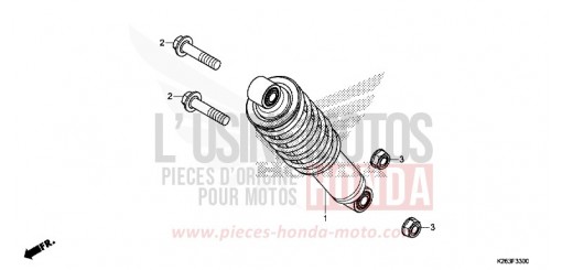 COUSSIN ARRIERE MSX125F de 2015
